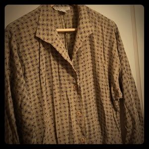 Vintage Plus Sized Paisley Silk Dress